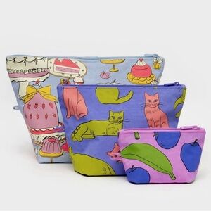 NWT Baggu Go Pouch Set in Still Life